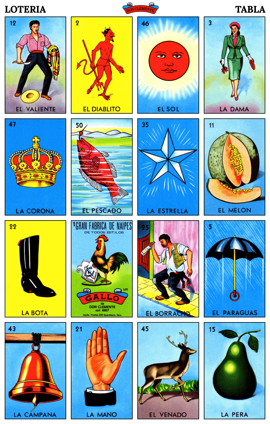 loteria playing card